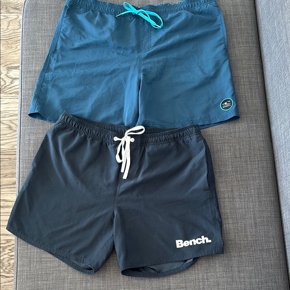 Bench Men's Swim Board Shorts - Teal and Navy